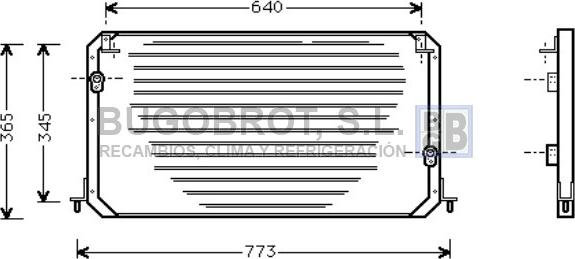 BUGOBROT 62-TO5224 - Кондензатор, климатизация vvparts.bg