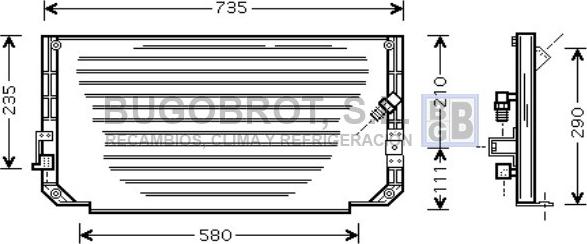 BUGOBROT 62-TO5279 - Кондензатор, климатизация vvparts.bg