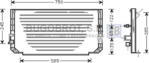 BUGOBROT 62-TO5271 - Кондензатор, климатизация vvparts.bg