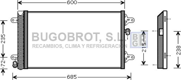 BUGOBROT 62-VN5183 - Кондензатор, климатизация vvparts.bg