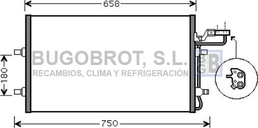 BUGOBROT 62-VO5140 - Кондензатор, климатизация vvparts.bg