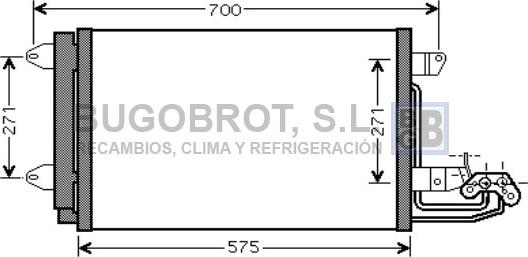 BUGOBROT 62-VW5269 - Кондензатор, климатизация vvparts.bg