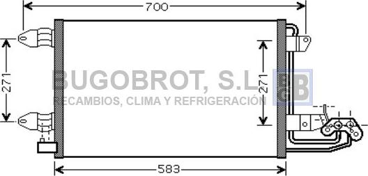 BUGOBROT 62-VW5209 - Кондензатор, климатизация vvparts.bg