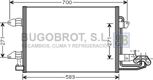 BUGOBROT 62-VW5211 - Кондензатор, климатизация vvparts.bg