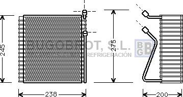 BUGOBROT 70-VOV091 - Изпарител, климатична система vvparts.bg