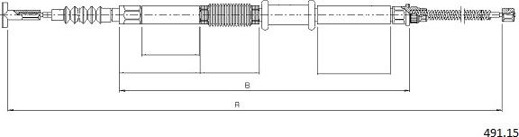 Cabor 491.15 - Жило, ръчна спирачка vvparts.bg