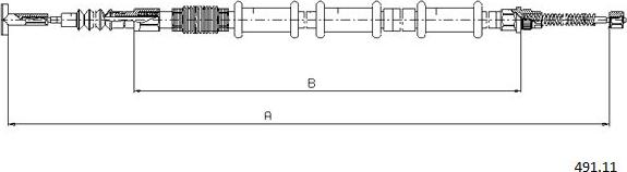 Cabor 491.11 - Жило, ръчна спирачка vvparts.bg