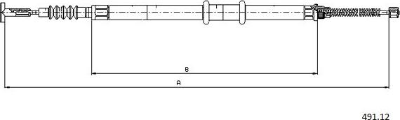 Cabor 491.12 - Жило, ръчна спирачка vvparts.bg