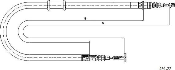 Cabor 491.22 - Жило, ръчна спирачка vvparts.bg