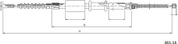 Cabor 461.14 - Жило, ръчна спирачка vvparts.bg