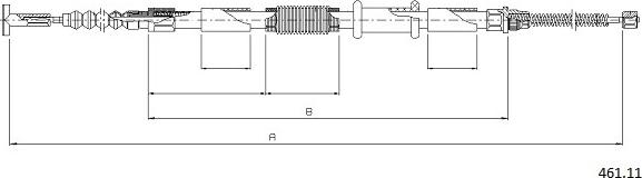 Cabor 461.11 - Жило, ръчна спирачка vvparts.bg