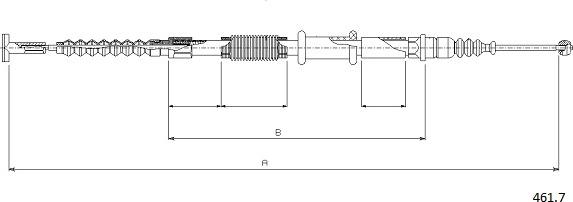 Cabor 461.7 - Жило, ръчна спирачка vvparts.bg