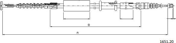 Cabor 1651.20 - Жило, ръчна спирачка vvparts.bg