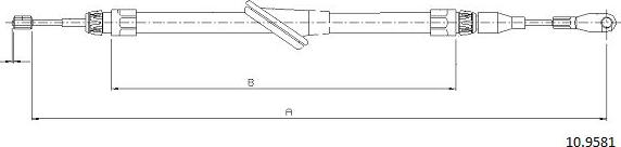 Cabor 10.9581 - Жило, ръчна спирачка vvparts.bg