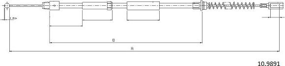 Cabor 10.9891 - Жило, ръчна спирачка vvparts.bg