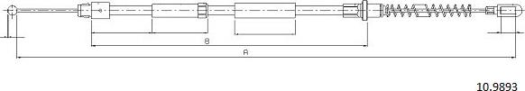 Cabor 10.9893 - Жило, ръчна спирачка vvparts.bg