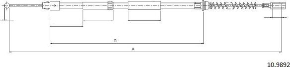 Cabor 10.9892 - Жило, ръчна спирачка vvparts.bg