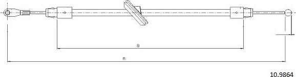 Cabor 10.9864 - Жило, ръчна спирачка vvparts.bg