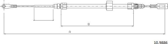 Cabor 10.9886 - Жило, ръчна спирачка vvparts.bg