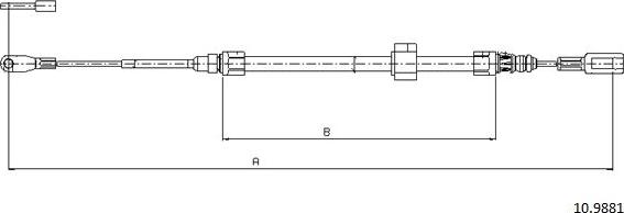 Cabor 10.9881 - Жило, ръчна спирачка vvparts.bg