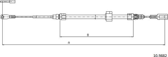 Cabor 10.9882 - Жило, ръчна спирачка vvparts.bg