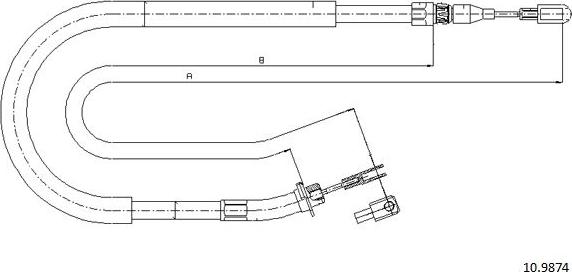 Cabor 10.9874 - Жило, ръчна спирачка vvparts.bg