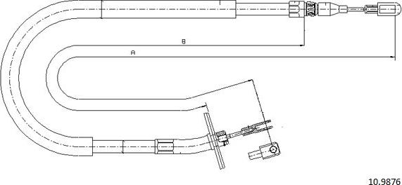 Cabor 10.9876 - Жило, ръчна спирачка vvparts.bg