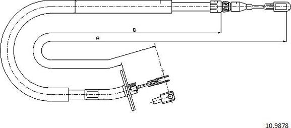 Cabor 10.9878 - Жило, ръчна спирачка vvparts.bg