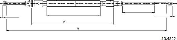 Cabor 10.4522 - Жило, ръчна спирачка vvparts.bg