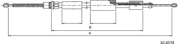 Cabor 10.4574 - Жило, ръчна спирачка vvparts.bg