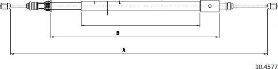 Cabor 10.4577 - Жило, ръчна спирачка vvparts.bg