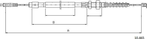 Cabor 10.465 - Жило, ръчна спирачка vvparts.bg