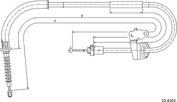 Cabor 10.4303 - Жило, ръчна спирачка vvparts.bg