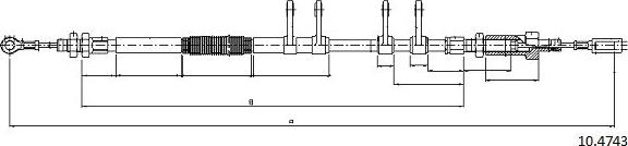 Cabor 10.4743 - Жило, ръчна спирачка vvparts.bg