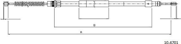 Cabor 10.4701 - Жило, ръчна спирачка vvparts.bg