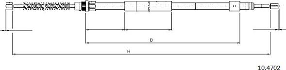 Cabor 10.4702 - Жило, ръчна спирачка vvparts.bg