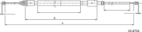 Cabor 10.4716 - Жило, ръчна спирачка vvparts.bg