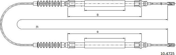 Cabor 10.4725 - Жило, ръчна спирачка vvparts.bg