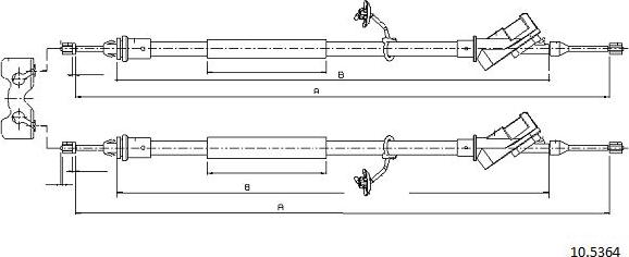 Cabor 10.5364 - Жило, ръчна спирачка vvparts.bg