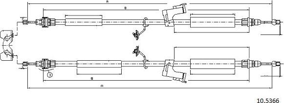 Cabor 10.5366 - Жило, ръчна спирачка vvparts.bg