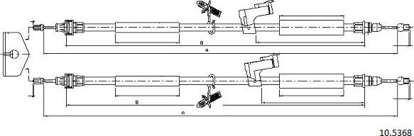 Cabor 10.5368 - Жило, ръчна спирачка vvparts.bg