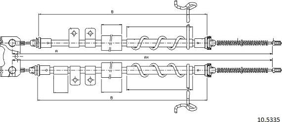 Cabor 10.5335 - Жило, ръчна спирачка vvparts.bg