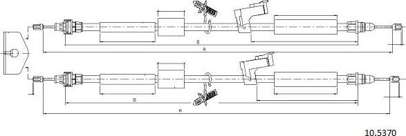 Cabor 10.5370 - Жило, ръчна спирачка vvparts.bg