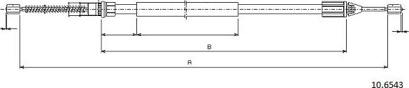 Cabor 10.6543 - Жило, ръчна спирачка vvparts.bg