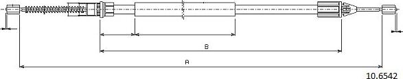 Cabor 10.6542 - Жило, ръчна спирачка vvparts.bg