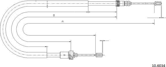 Cabor 10.6034 - Жило, ръчна спирачка vvparts.bg