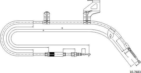 Cabor 10.7483 - Жило, ръчна спирачка vvparts.bg