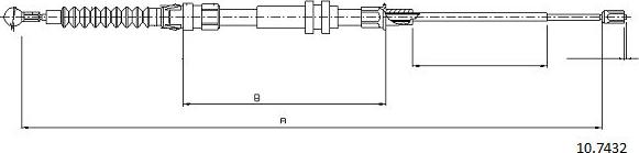 Cabor 10.7432 - Жило, ръчна спирачка vvparts.bg