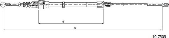 Cabor 10.7505 - Жило, ръчна спирачка vvparts.bg