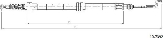 Cabor 10.7392 - Жило, ръчна спирачка vvparts.bg